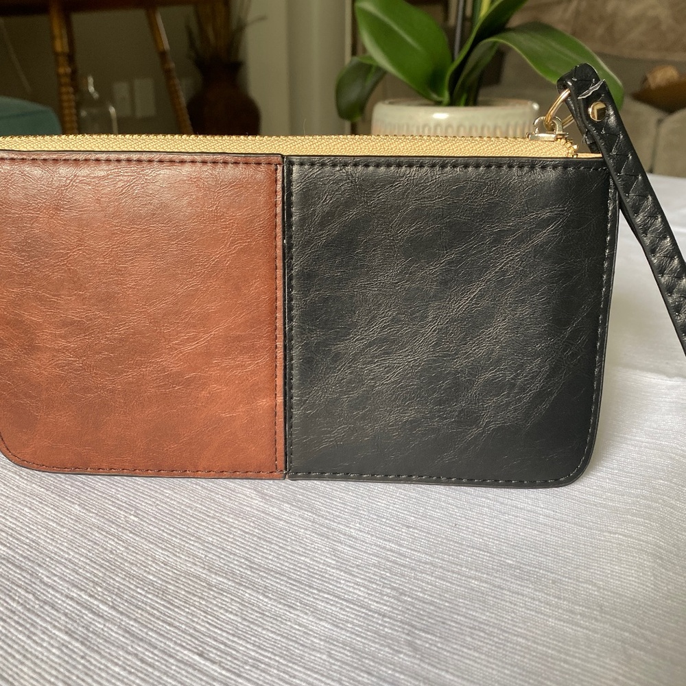 New wallet two tone black and brown